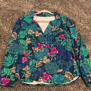 Lilly Pulitzer Vibrant Floral Button Down Shirt